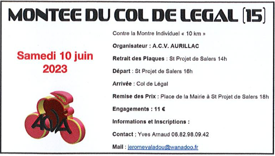 Montee col de legal 2023