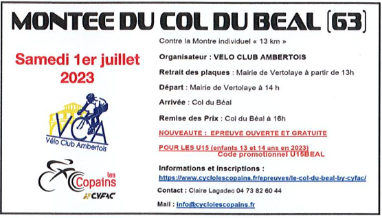 Montee col du beal 2023