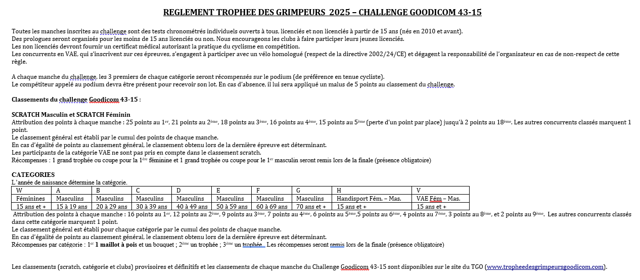 Reglement t g o 25 challenge 43 15