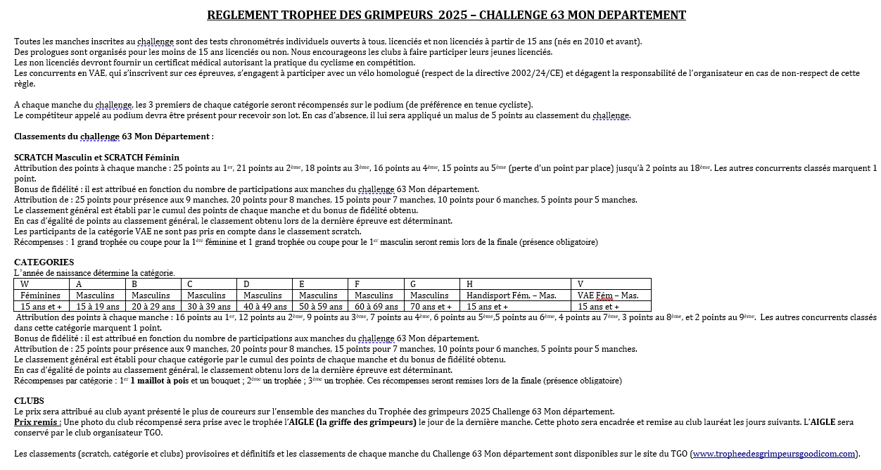 Reglement t g o 25 challenge 63